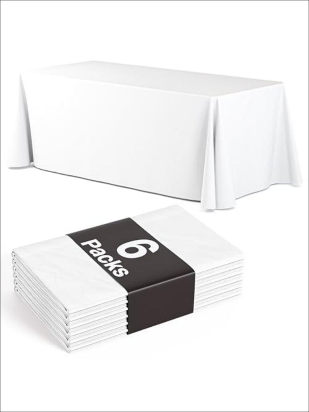 6 Pack Disposable Plastic Tablecloth 70x120 Rectangle Heavy Duty Party